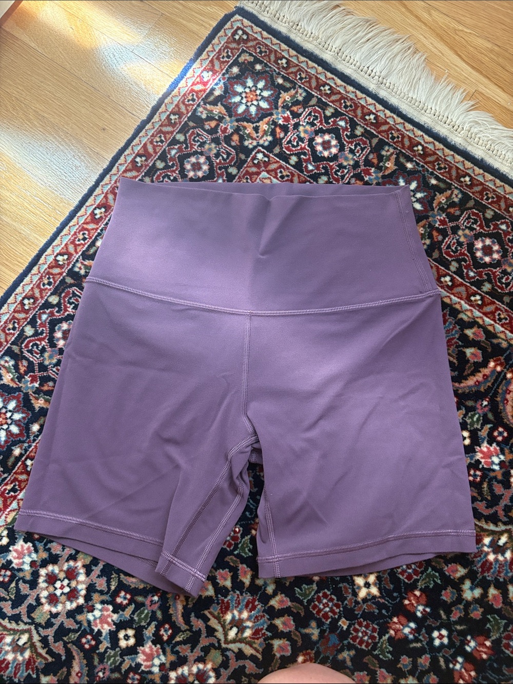 LULULEMON Women's High-Waist Purple Bike Shorts
